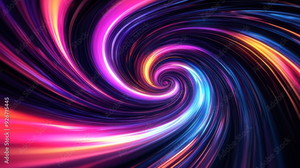 Abstract Spiral with Vibrant Colors Abstract Spiral with Vibrant Colors