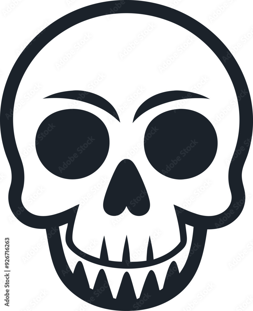 Fototapeta premium skull Halloween illustration design