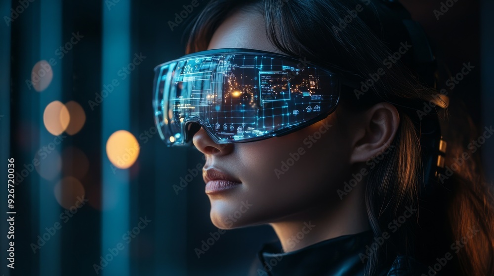 AI-Powered Smart Glasses for Remote Work: Professionals using smart glasses to work remotely with AR overlays. AI-Powered Smart Glasses for Remote Work: Professionals using smart glasses to work remotely with AR overlays.