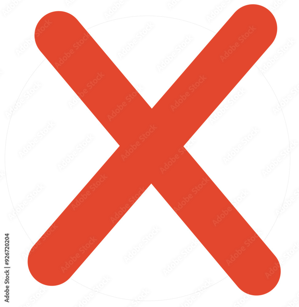 Incorrect line mark Incorrect line mark