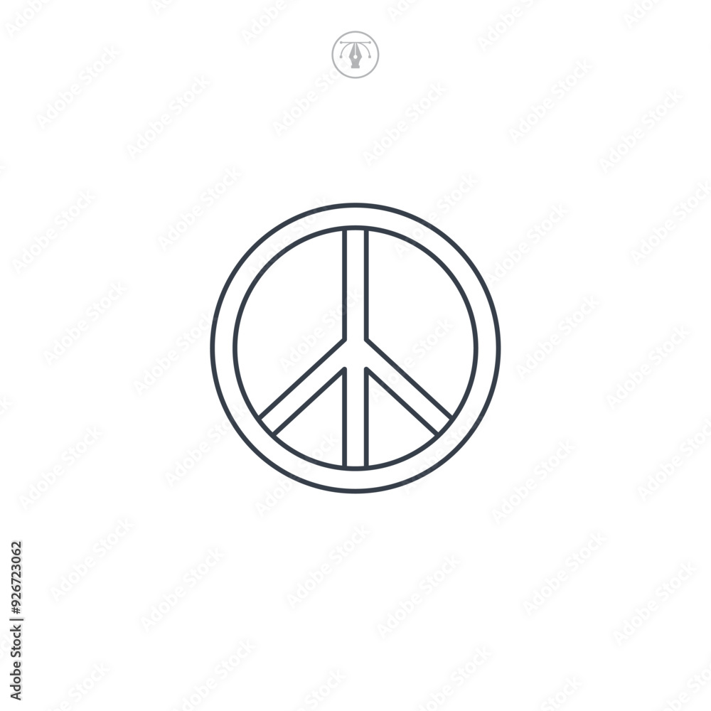 Peace icon symbol vector illustration isolated on white background Peace icon symbol vector illustration isolated on white background
