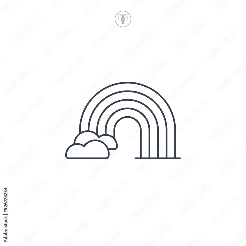 Rainbow icon symbol vector illustration isolated on white background Rainbow icon symbol vector illustration isolated on white background