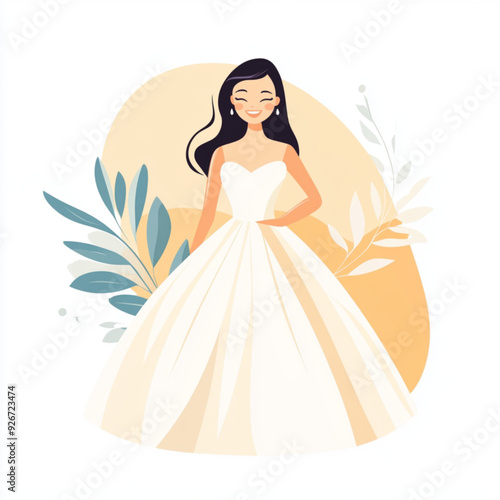 bride in dress