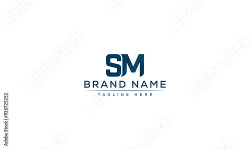 Logo design letter SM . Elegant modern. Vector template.