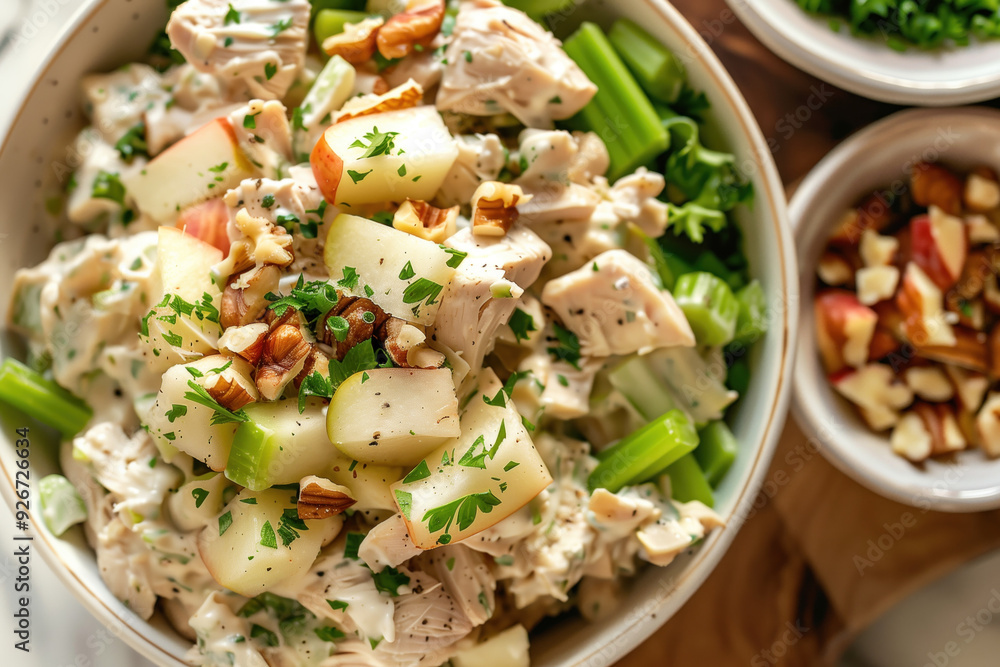 Chicken salad with apples, celery, and nuts Chicken salad with apples, celery, and nuts