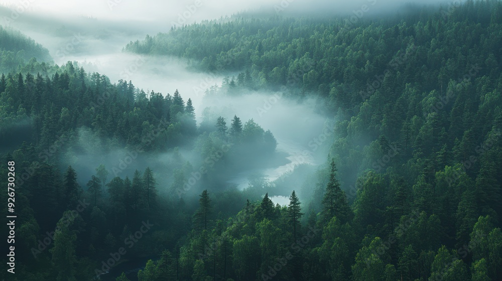 Misty Forest Landscape Misty Forest Landscape