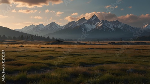 A solitary mountain rising from a wide-open landscape, with clouds drifting across a clear sky.