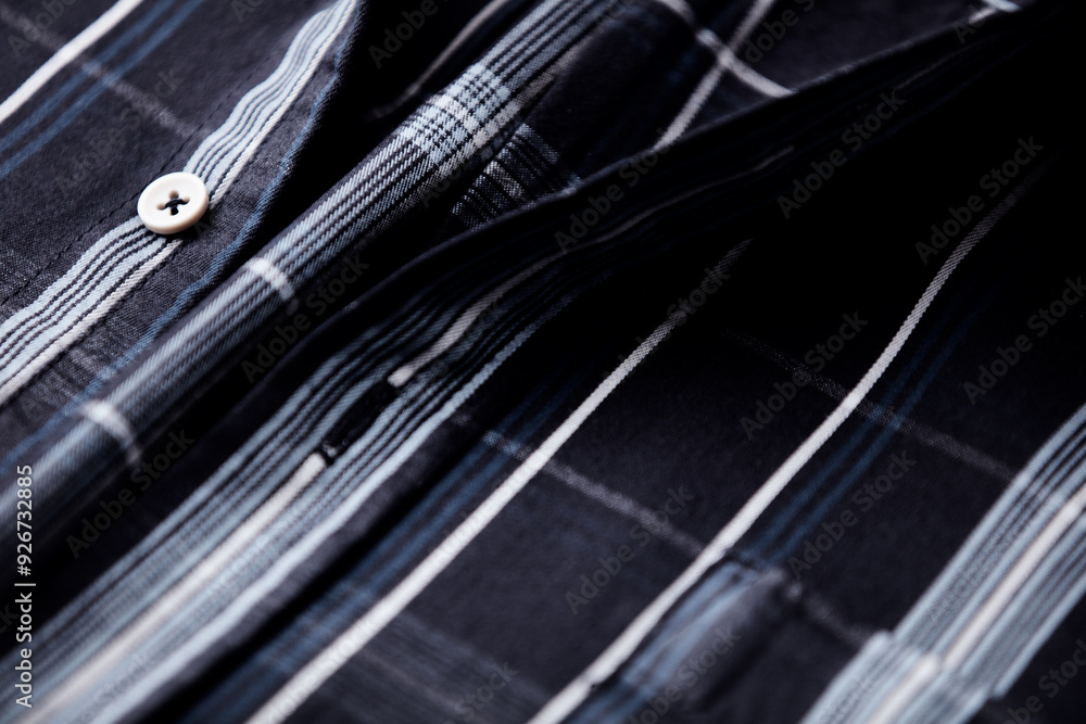 Close up of mens striped shirt. Close up of mens striped shirt.