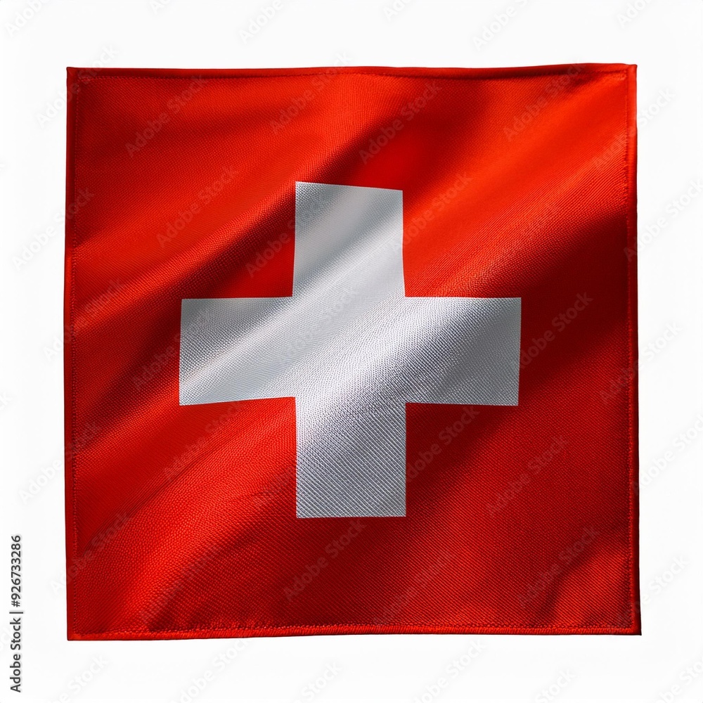 Schweiz Fahne weisser Hintergrund isoliert Schweiz Fahne weisser Hintergrund isoliert