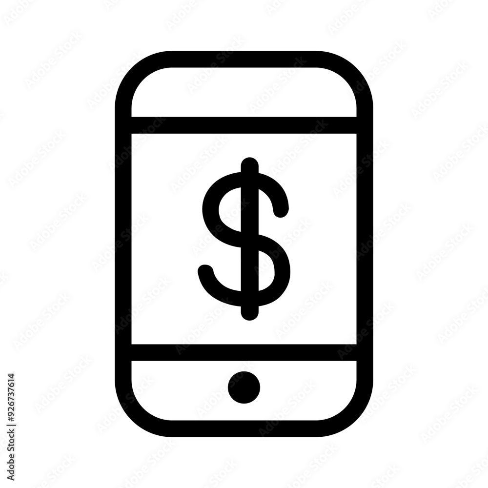Online banking icon in thin line style vector illustration graphic design Online banking icon in thin line style vector illustration graphic design