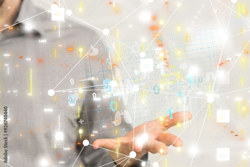 digital medical futuristic interface 3D rendering digital medical futuristic interface 3D rendering