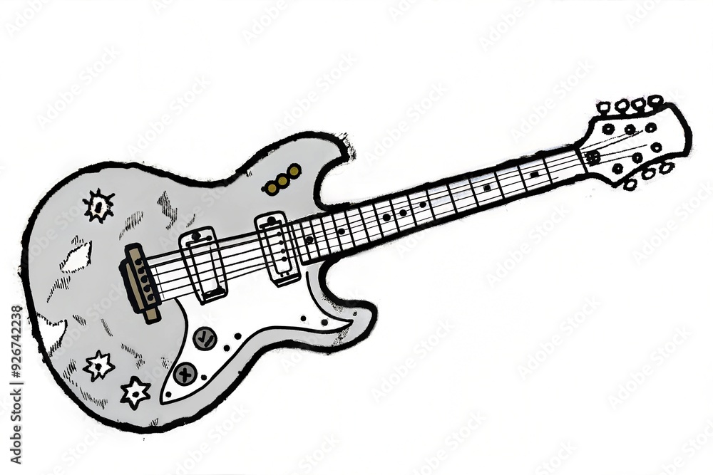 Obraz premium electric guitar pattern
