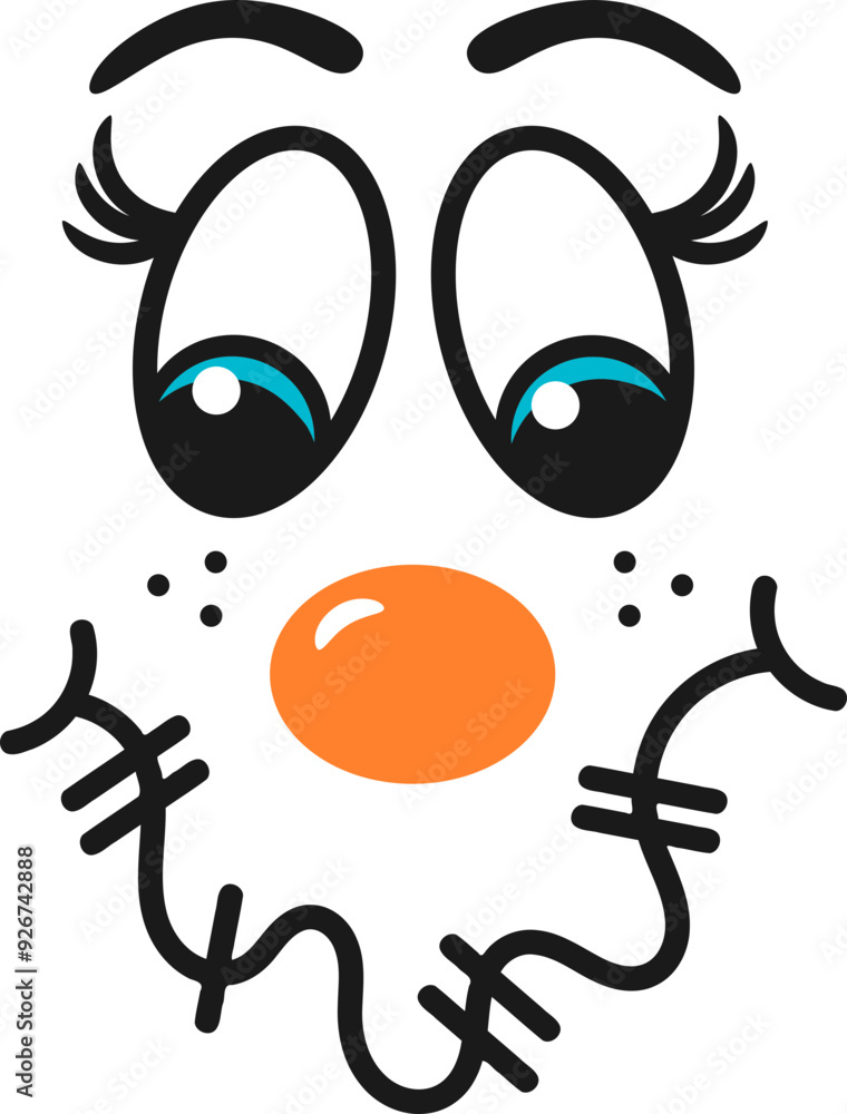 Obraz premium Scarecrow Face Illustration
