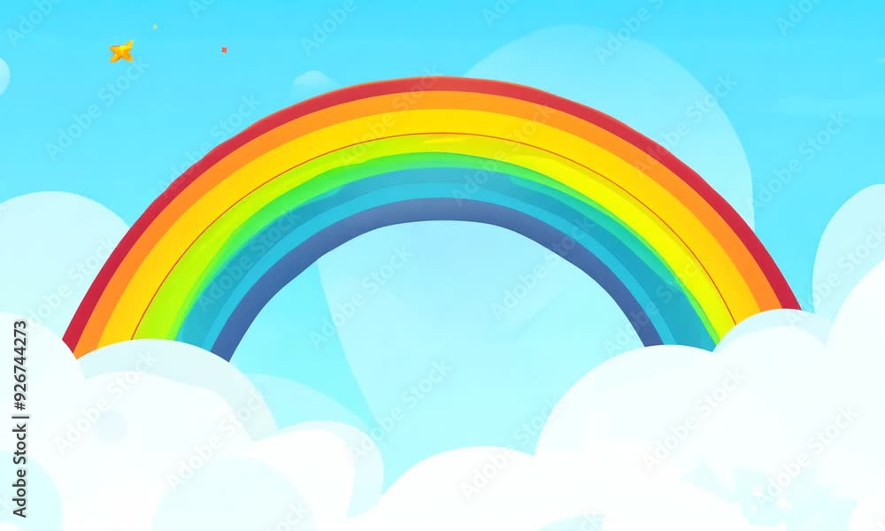 Colorful rainbow in cartoon style. Generative ai Colorful rainbow in cartoon style. Generative ai