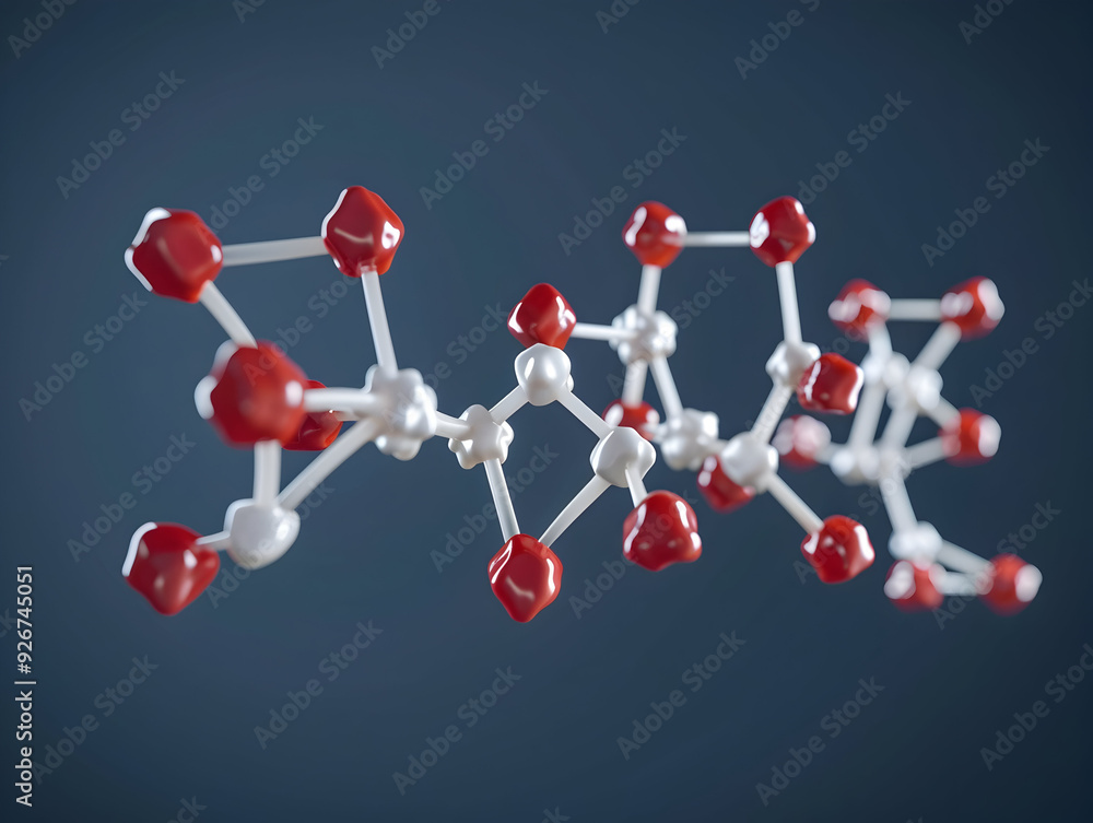 Fototapeta premium Abstract Structure Background of Molecule Or Atom, molecular structure, structural chemical formula with atoms