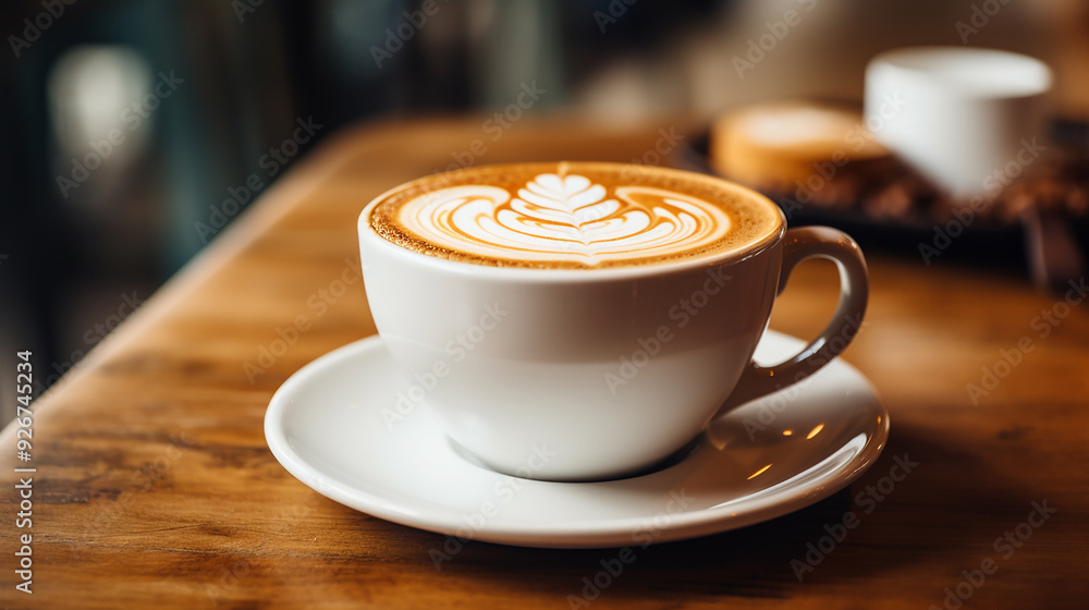 Warm Cappuccino in Cozy Café - Generative AI Warm Cappuccino in Cozy Café - Generative AI