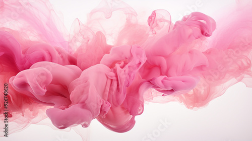 Pink Ink and White Smoke Fusion - Generative AI