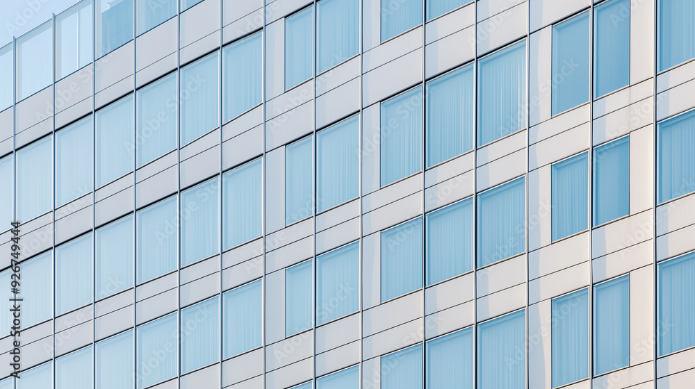 close-up of the glass facade of a modern building reveals a pattern of repeating windows integrated with a robust metal framework, emphasizing the blend of transparency and strengt close-up of the glass facade of a modern building reveals a pattern of repeating windows integrated with a robust metal framework, emphasizing the blend of transparency and strengt