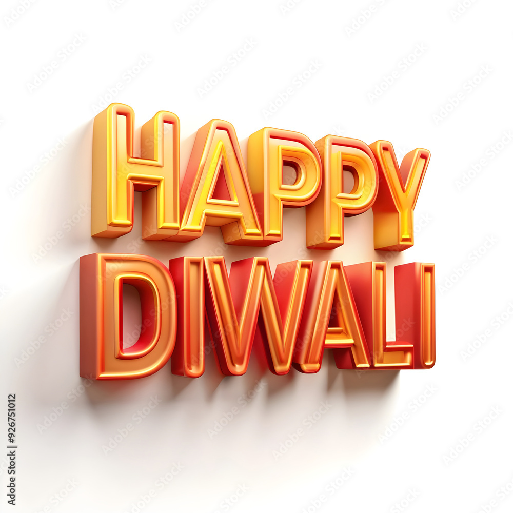 Happy Diwali 3D Text Design Happy Diwali 3D Text Design