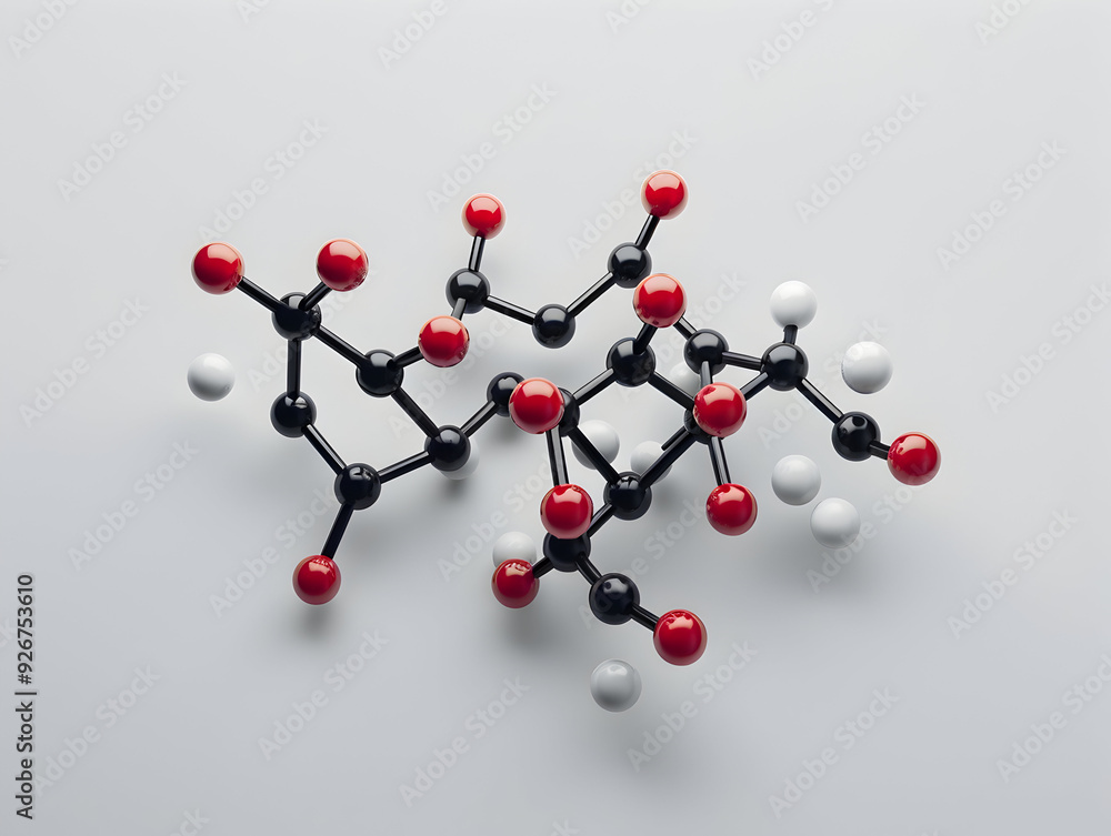 Obraz premium Abstract Structure Background of Molecule Or Atom, molecular structure, structural chemical formula with atoms