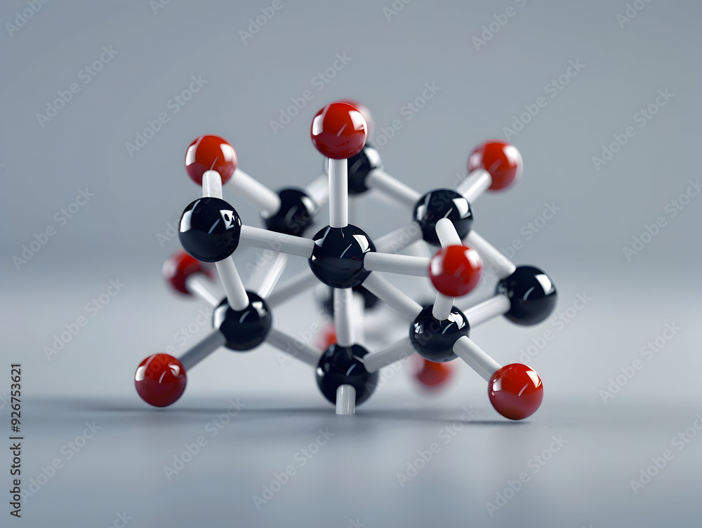Obraz premium Abstract Structure Background of Molecule Or Atom, molecular structure, structural chemical formula with atoms