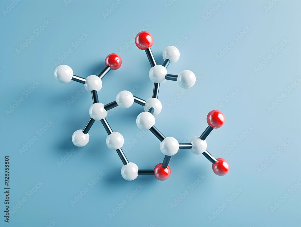 Obraz premium Abstract Structure Background of Molecule Or Atom, molecular structure, structural chemical formula with atoms