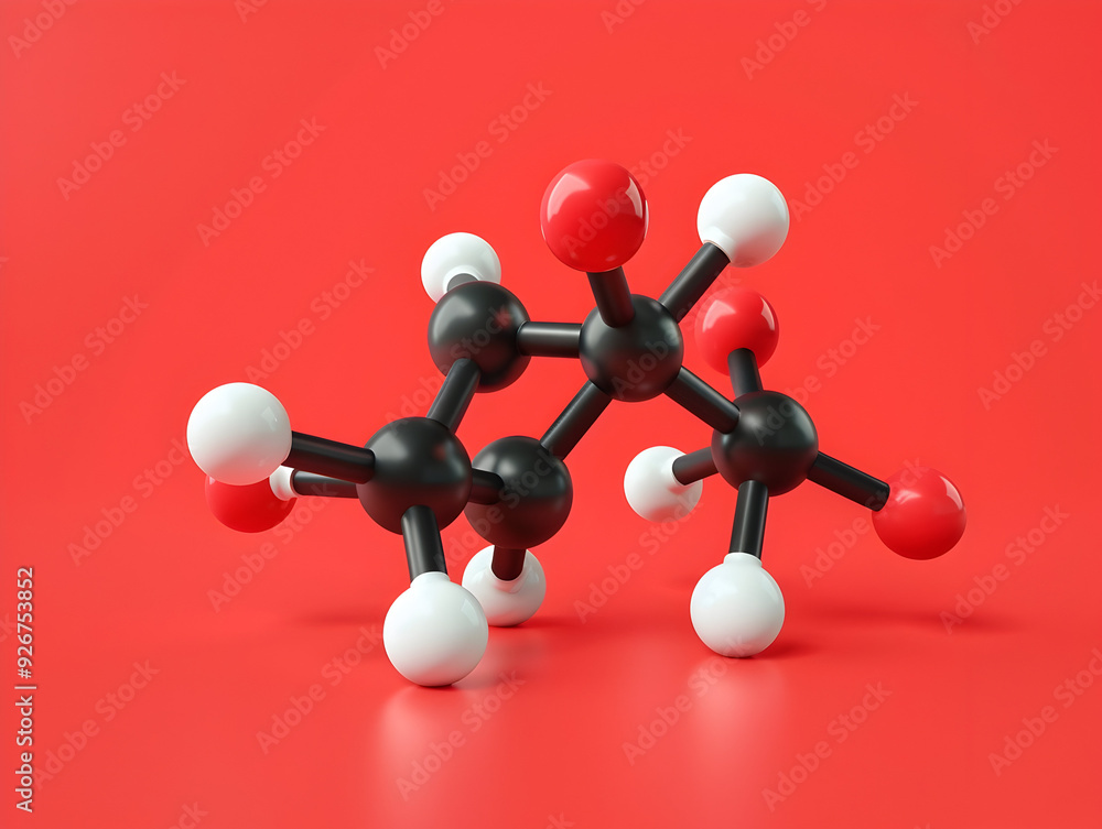 Obraz premium Abstract Structure Background of Molecule Or Atom, molecular structure, structural chemical formula with atoms