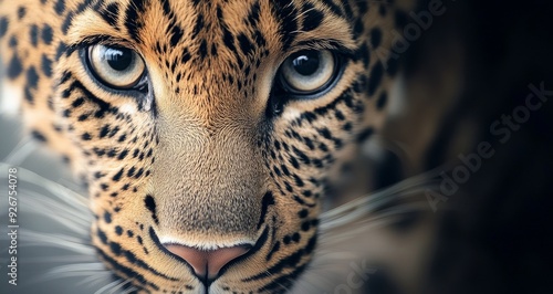 Close-up of a leopard in natural habitat with focused gaze during golden hour