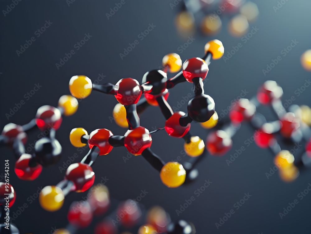 Abstract Structure Background of Molecule Or Atom, molecular structure, structural chemical formula with atoms Abstract Structure Background of Molecule Or Atom, molecular structure, structural chemical formula with atoms