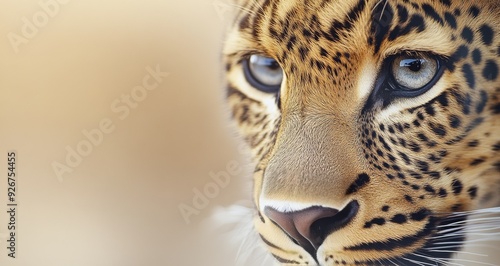 Close-up of a leopard in natural habitat with focused gaze during golden hour