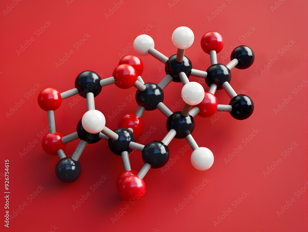 Obraz premium Abstract Structure Background of Molecule Or Atom, molecular structure, structural chemical formula with atoms