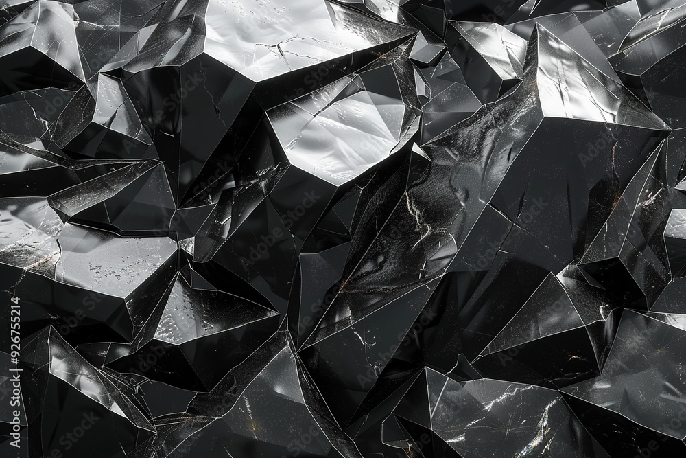 abstract black crystal background, faceted texture, macro panorama, wide panoramic polygonal wallpaper abstract black crystal background, faceted texture, macro panorama, wide panoramic polygonal wallpaper