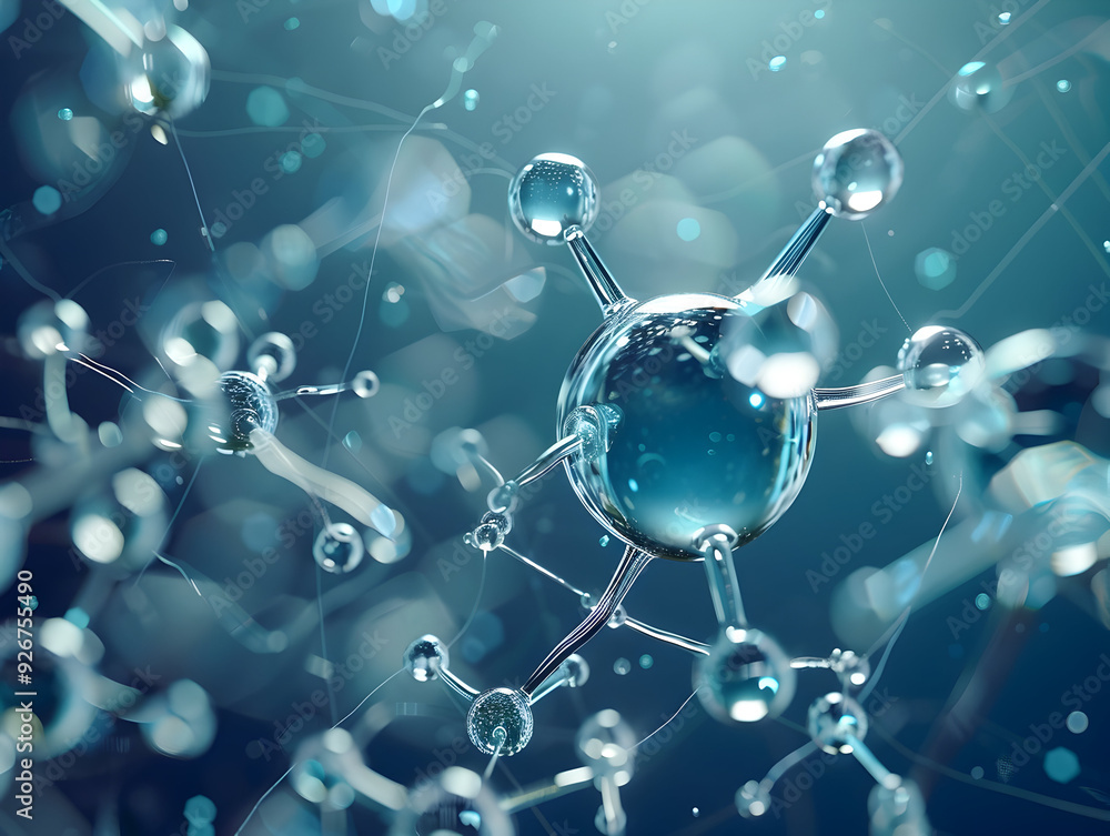 Abstract Structure Background of Molecule Or Atom, molecular structure, structural chemical formula with atoms Abstract Structure Background of Molecule Or Atom, molecular structure, structural chemical formula with atoms