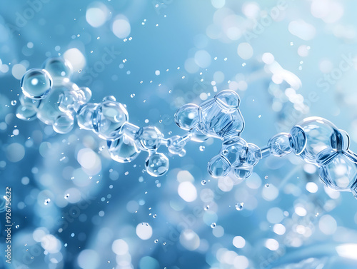 Wallpaper Mural Abstract Structure Background of Molecule Or Atom, molecular structure, structural chemical formula with atoms Torontodigital.ca