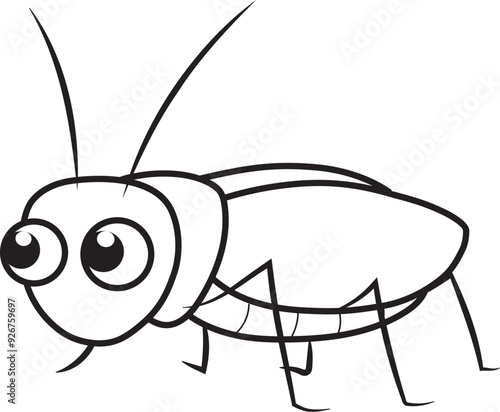 coloring book insect cockroach