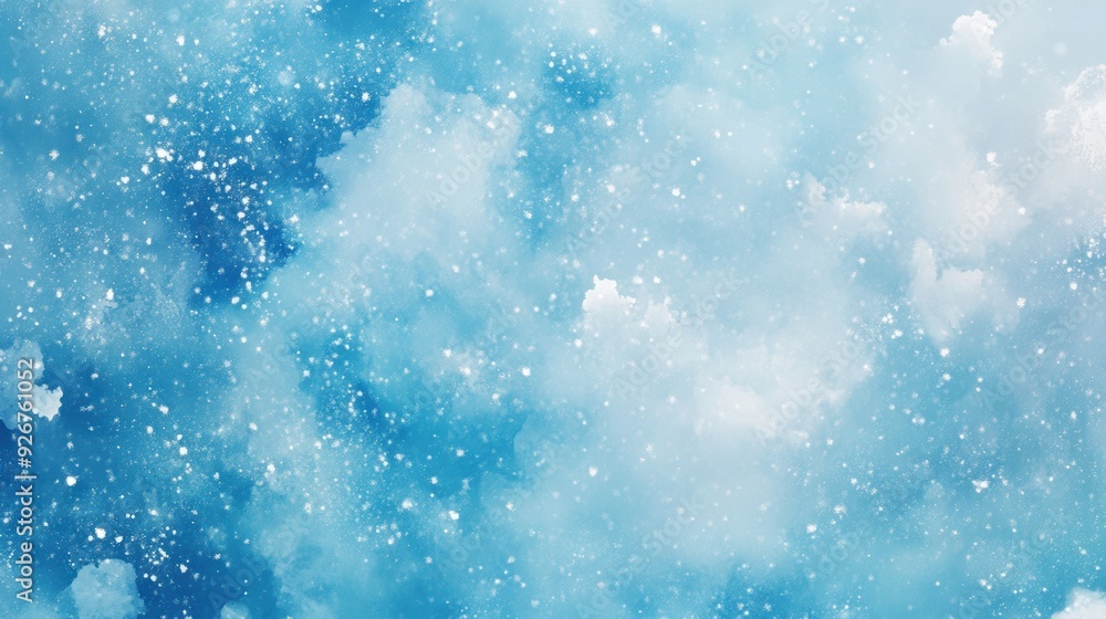A close up of a snow covered sky with clouds, AI A close up of a snow covered sky with clouds, AI