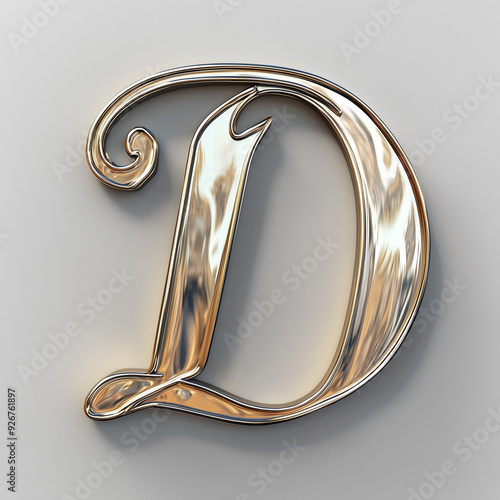 letter gold D