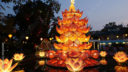 image of Vesak lantern decoration that shapes the Vesak festival