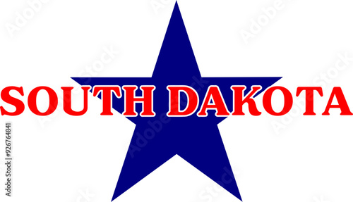 South Dakoda US State Star  photo