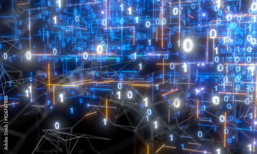 Neural network 3D illustrat...
