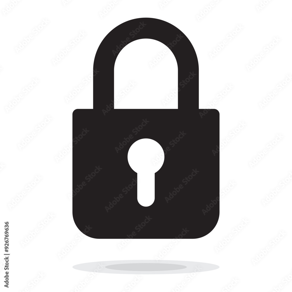 Lock Icon in trendy flat style isolated on white background. Security symbol for your web site design, logo, app, UI. Black padlock icon sign symbol pictogram. Vector illustration, EPS10. Lock Icon in trendy flat style isolated on white background. Security symbol for your web site design, logo, app, UI. Black padlock icon sign symbol pictogram. Vector illustration, EPS10.