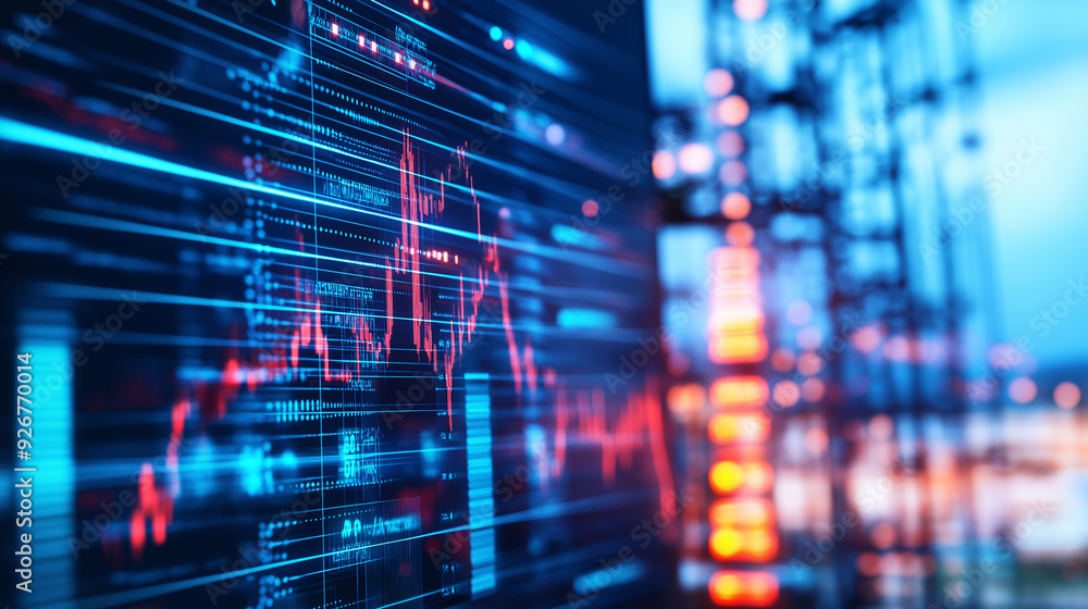 An advanced power grid interface with a grid of real-time data streams and interactive price trend lines