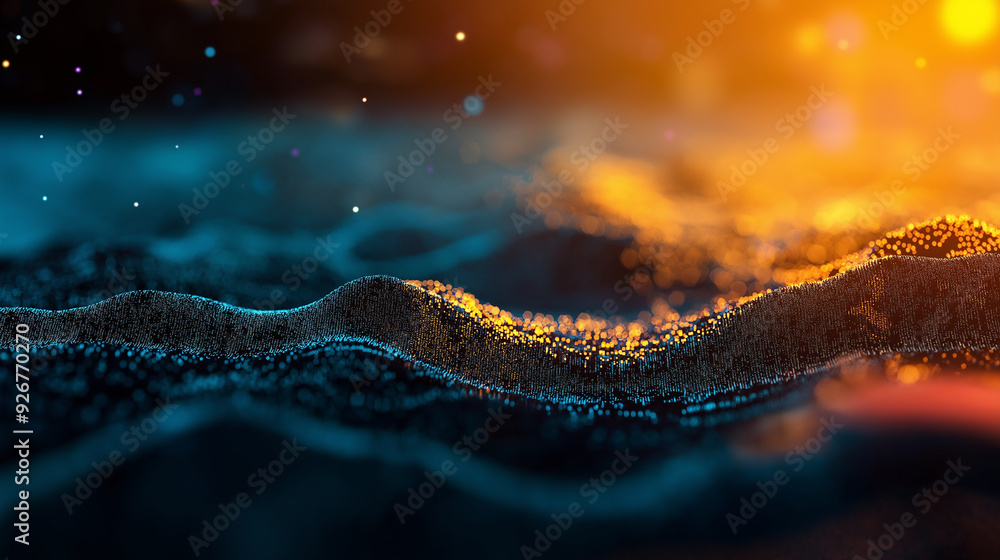 Obraz premium A futuristic 3D terrain model, integrating GIS geodata with detailed elevation and topographic mapping