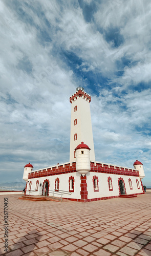 LA SERENA LIGHTHOUSE. LA SERENA, COQUIMBO. PACIFIC OCEAN COAST, CHILE.