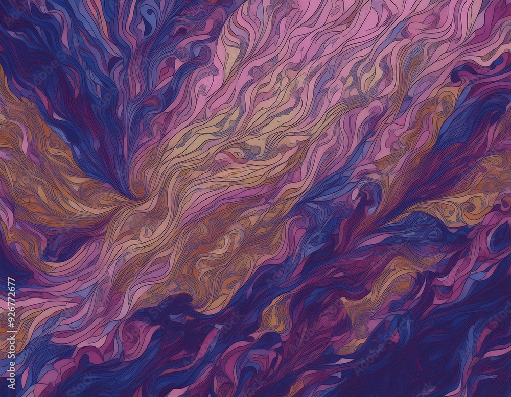 Obraz premium Swirling Waveform Patterns