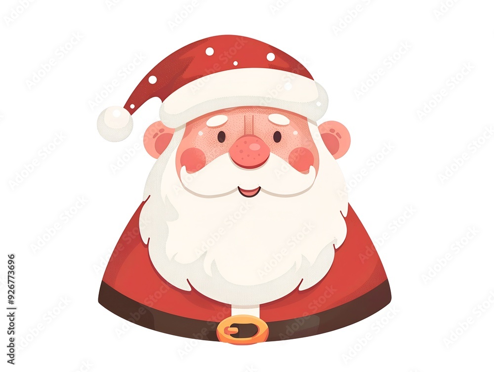 Santa Claus clipart simple illustration for kids. AI generated Santa Claus clipart simple illustration for kids. AI generated