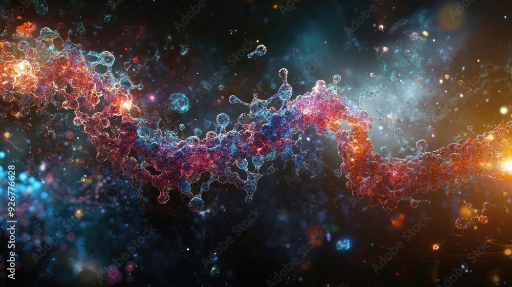 Fototapeta premium DNA Helix Image Perfect for Scientific Research and Analysis