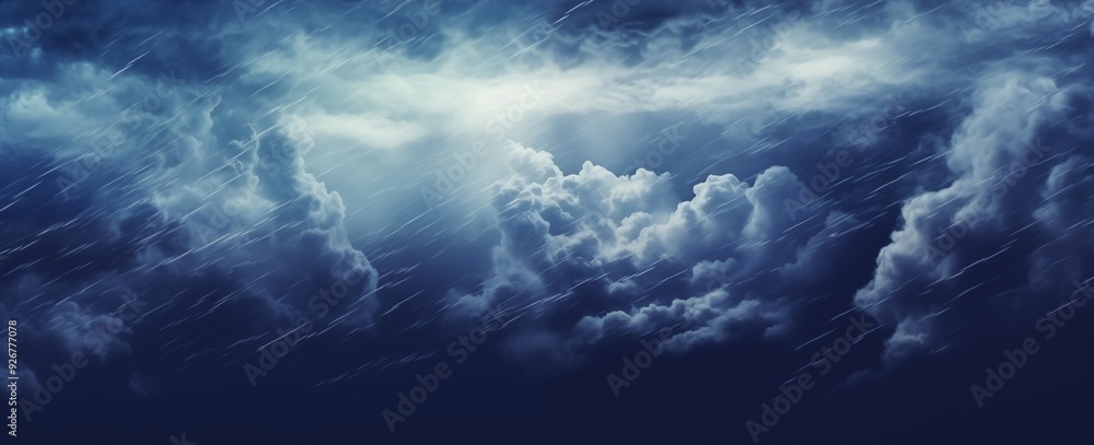 Fototapeta premium Dark Stormy Sky with Rain