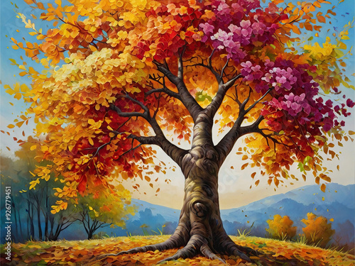 autumn tree in the park