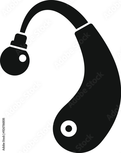 Modern hearing aid improving lifestyle and communication for people with hearing loss
